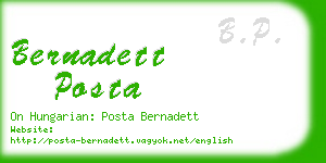 bernadett posta business card